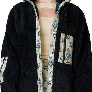 Sandy Liang black fleece jacket